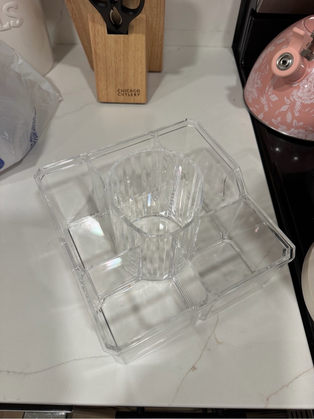 Clear Acrylic 6-Compartment Organizer
